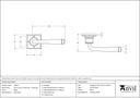 Black Avon Lever on Rose Set Unsprung - 33873 - Technical Drawing