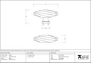 Black Cabinet Handle - 83679 - Technical Drawing