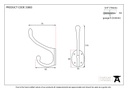 Black Celtic Hat & Coat Hook - 33883 - Technical Drawing