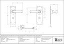 Black Cottage Lever Bathroom Set - 73108 - Technical Drawing