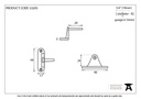 Black Cranked Casement Stay Pin - 33205 - Technical Drawing