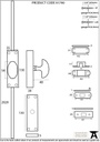 Black Cremone Bolt - 91790 - Technical Drawing