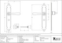 Black Cromwell Lever Bathroom Set - 33118 - Technical Drawing