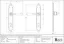 Black Cromwell Lever Espag. Lock Set - 33067 - Technical Drawing