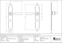 Black Cromwell Lever Lock Set - 33116 - Technical Drawing