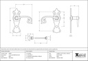 Black Curly Lever Bathroom Set - 83695 - Technical Drawing