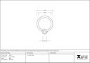 Black Curtain Ring - 49910 - Technical Drawing