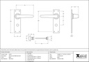 Black Deluxe Lever Bathroom Set - 92161 - Technical Drawing