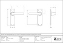 Black Deluxe Lever Latch Set - 33878 - Technical Drawing