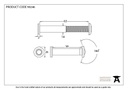 Black Door Viewer 180° (38-63mm Door) - 90246 - Technical Drawing