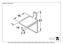Black Double Stud for Flat Black Bookcase Strip - 92160 - Technical Drawing