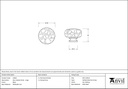 Black Elan Cabinet Knob - Large - 33363 - Technical Drawing