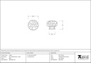 Black Elan Cabinet Knob - Small - 33364 - Technical Drawing