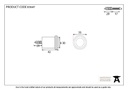 Black Floor Mounted Door Stop - 83647 - Technical Drawing