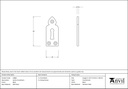 Black Gothic Escutcheon - 33866 - Technical Drawing