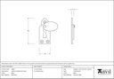 Black Gothic Escutcheon &amp; Cover - 33867 - Technical Drawing