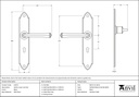 Black Gothic Lever Lock Set - 33276 - Technical Drawing