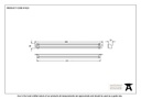 Black Large Aluminium Canopy 400mm - 91023 - Technical Drawing