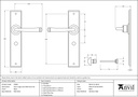 Black Large Avon Lever Bathroom Set - 33095 - Technical Drawing