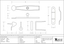 Black Latch Set - 33966 - Technical Drawing