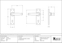 Black Lever Lock Set - 73217M - Technical Drawing