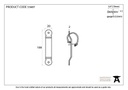 Black Locking Penny End Screw on Staple - 33487 - Technical Drawing
