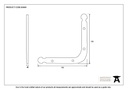 Black Mending Bracket - 83669 - Technical Drawing