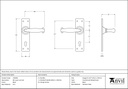 Black MF Lever Lock Set - 73205M - Technical Drawing