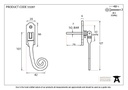 Black Monkeytail Espag - RH - 33287 - Technical Drawing