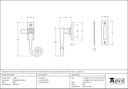 Black Monkeytail Fastener - 33280 - Technical Drawing