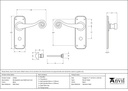 Black Monkeytail Lever Bathroom Set - 33266 - Technical Drawing
