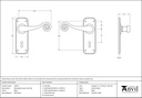 Black Monkeytail Lever Lock Set - 33279 - Technical Drawing