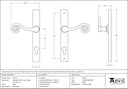 Black Monkeytail Slimline Lever Espag. Lock Set - LH - 33037L - Technical Drawing