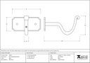 Black Mounting Bracket (pair) - 49909 - Technical Drawing