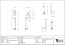 Black Night-Vent Locking Avon Fastener - 90390 - Technical Drawing