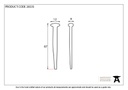 Black Oxide 2 1/2&quot; Rosehead Nail (1kg) - 28335 - Technical Drawing