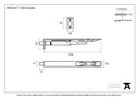 Black PVD Stainless Steel 6&quot; Flush Bolt - 90266 - Technical Drawing
