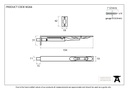 Black PVD Stainless Steel 6" Flush Bolt - 90266 - Technical Drawing