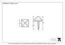 Black Pyramid Door Stud - Large - 33195 - Technical Drawing