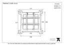 Black Raised Door Grill - 33155 - Technical Drawing