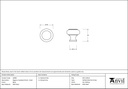 Black Regency Cabinet Knob - Small - 92099 - Technical Drawing