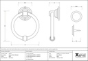 Black Regency Door Knocker - 92076 - Technical Drawing