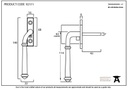 Black Regency Espag - LH - 92111 - Technical Drawing