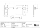Black Regency Lever Bathroom Set - 92059 - Technical Drawing