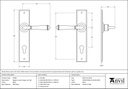 Black Regency Lever Espag. Lock Set - 45589 - Technical Drawing