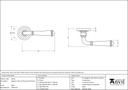 Black Regency Lever on Rose Set (Art Deco) - Unsprung - 49970 - Technical Drawing