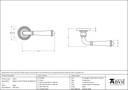 Black Regency Lever on Rose Set (Beehive) - Unsprung - 49971 - Technical Drawing