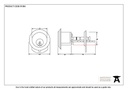 Black Rim Cylinder KD - 91094 - Technical Drawing