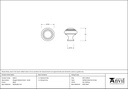 Black Ringed Cabinet Knob - Small - 83511 - Technical Drawing