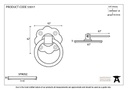 Black Ring Turn Handle Set - 33017 - Technical Drawing